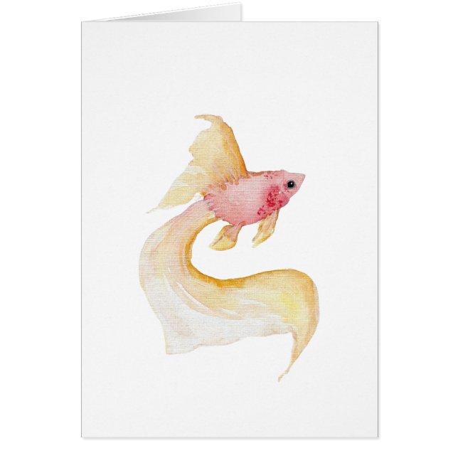 Poisson Aquarelle Imprimer Carte de voeux (Devant)