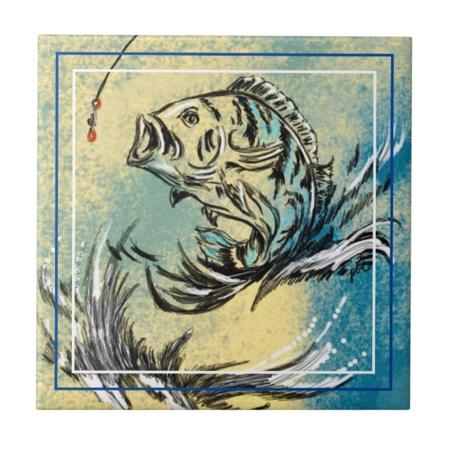 Poisson Art Design Carreaux en céramique (Devant)