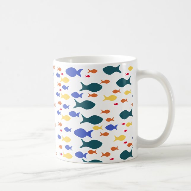 Poisson blanc classique Mug (Droite)