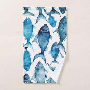 Poisson bleu océan   Salle de bain Nautical Beach 