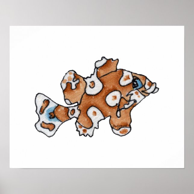 Poisson caricature Sweetlips Poisson Poster d'art  (Devant)