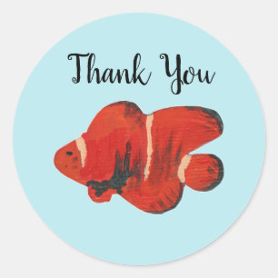 Poisson Clowfish Ocean Party Stickers Merci