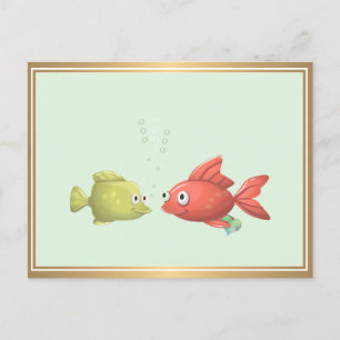 Poisson dans la mer pour moi Mlle You Carte postal