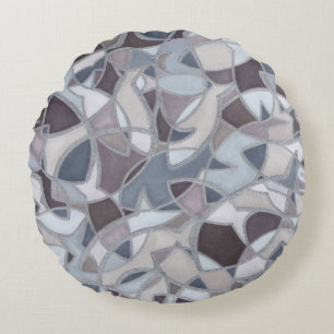 Poisson d'art Abstrait dans un Coussin rond frança