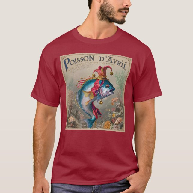 Poisson d'Avril oder April Fool T-Shirt (Vorderseite)