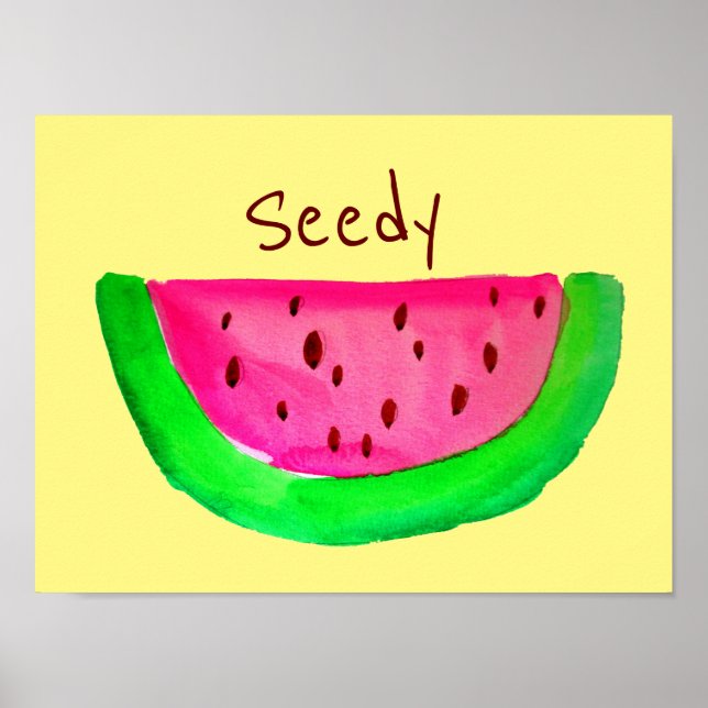 Poisson de fruit de pastèque Seedy Pop Art tableau (Devant)