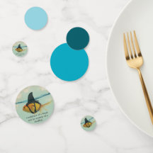 Poisson d'or avec Confetti de fin de requin