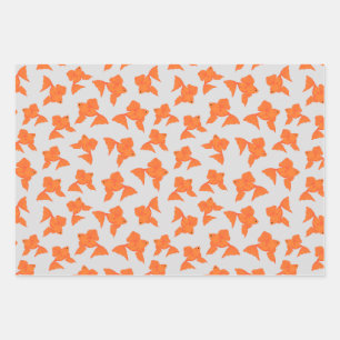 Poisson d'or sur papier grisé Enveloppement