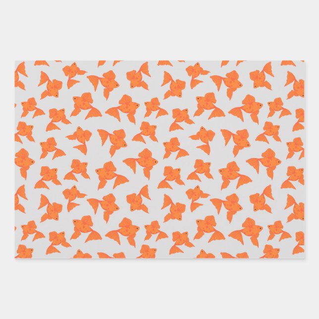 Poisson d'or sur papier grisé Enveloppement (Devant)