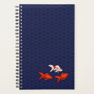 Poisson d'or sur Seigaiha Motif japonais personnal