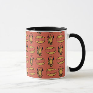 Poisson égyptien, crocodile sur Mug de café rouge 