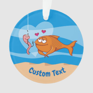 Poisson et appât dans l'ornement amoureux