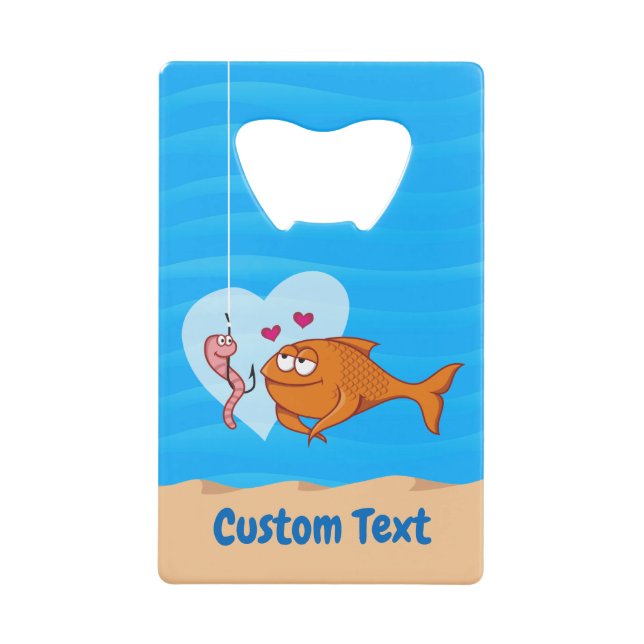 Poisson et appât en amour Carte de crédit Bottle O (Devant)