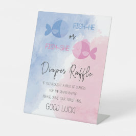 Poisson-he ou Poisson-elle diaper signe de tombola
