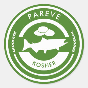 Poisson Kosher Étiquette de paris vert et blanc