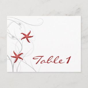 Poisson rouge et corail argenté Numéro de table