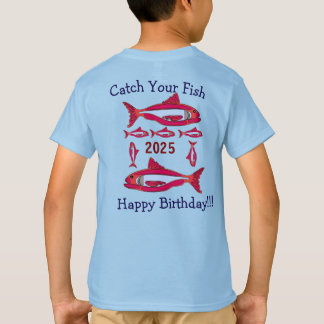 Poisson Rouge Pour Enfants T-shirt Joyeux Annivers