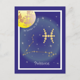 Poissons 19 février au 20 mars Postkarte