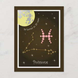 Poissons 19 février au 20 Mars Postkarte