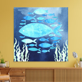Poissons Dans La Mer Ttoile Étendue Impression