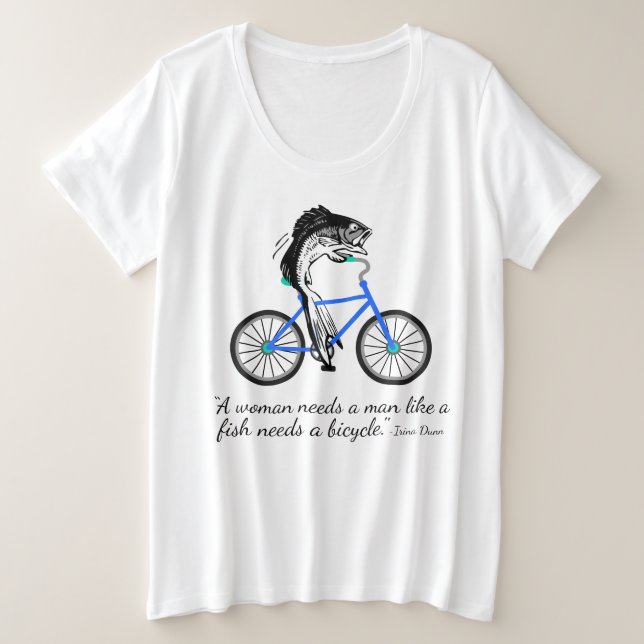 Poissons féministes montant une bicyclette (avec (Design devant)