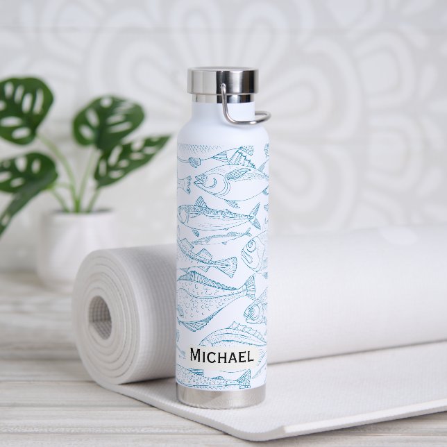 Poissons Pêcheurs Personnalisés Bouteille d'eau Mo (Yoga)