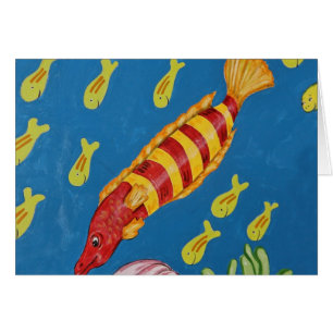 Poissons tropicaux rouges et jaunes