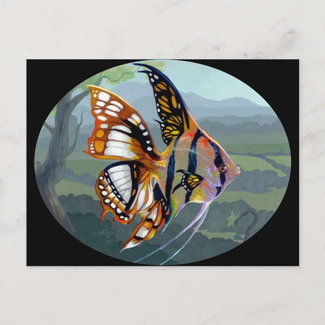 "Poissons Volants : Étude I" Carte postale (Devant)