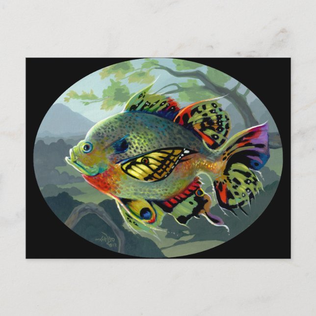 "Poissons Volants : Étude II" Carte postale (Devant)