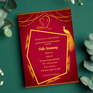 Poite Upanayanam Holy Thread Janeu Hindu Zeremonie Einladung