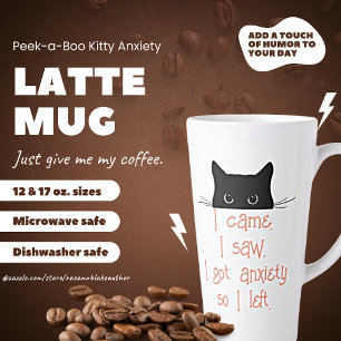 Poitrine de Kitty Anxiété Latte Mug