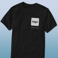 Poitrine de logo simple avec T-shirt Text Business