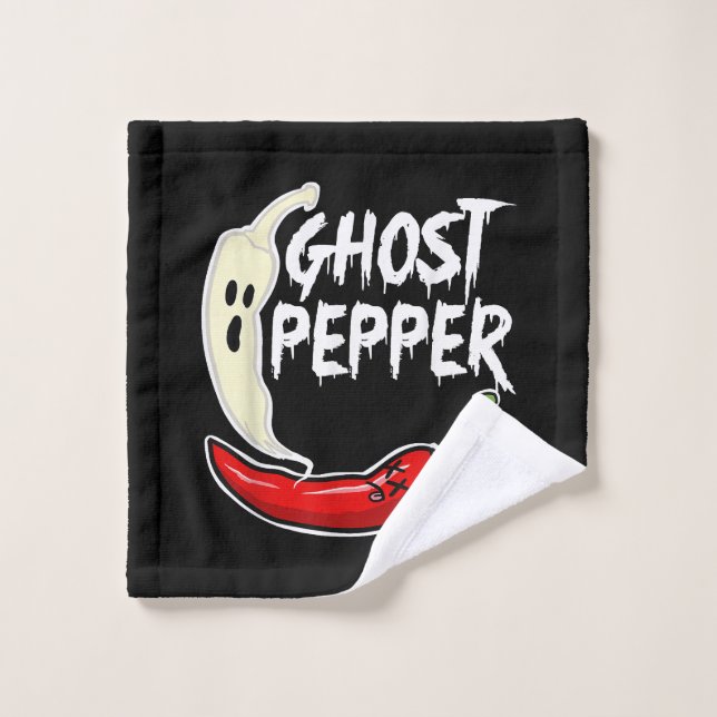 Poivre Fantôme Drôle épicé Halloween Fantôme Peppe (Gant de toilette)