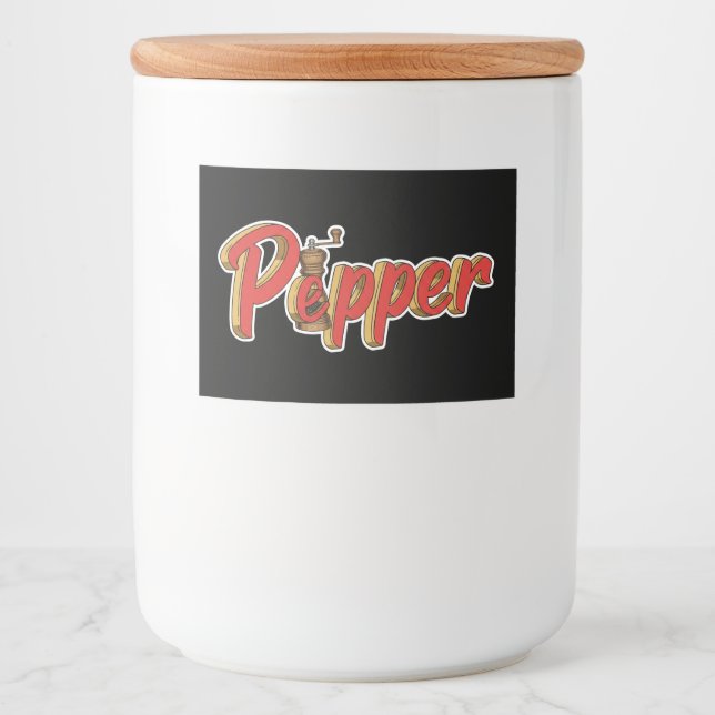 Poivre, Sticker pour Container alimentaire, par Na (Devant)