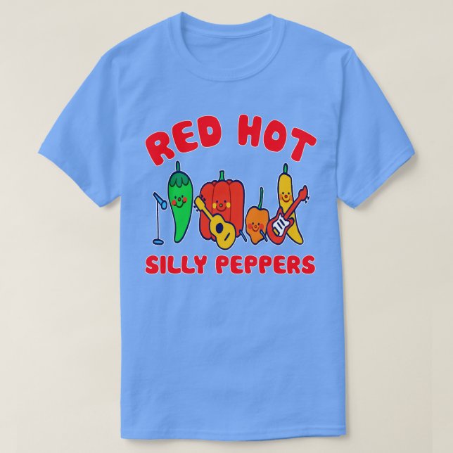 Poivrons en argent chaud rouge TShirt ltsp (Design devant)
