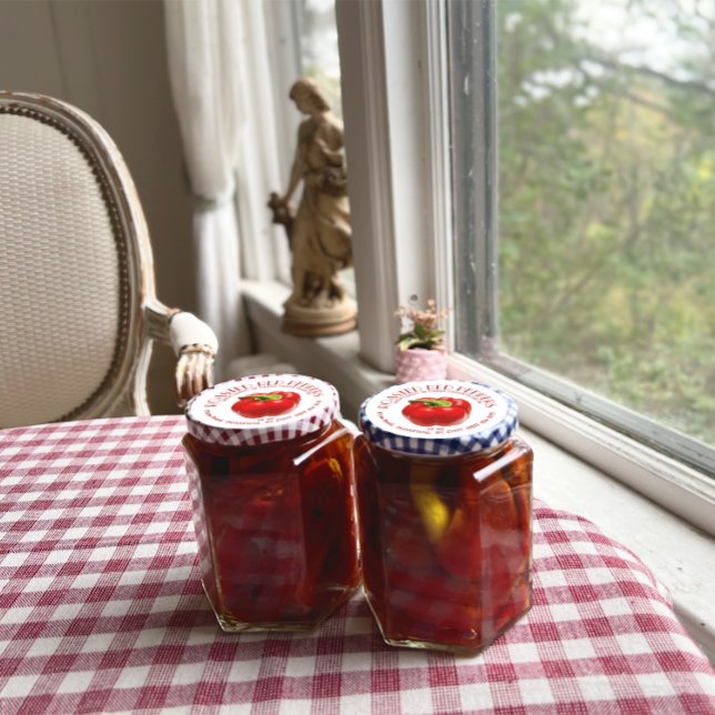 Poivrons rouges rôtis en Étiquette d'ail et d'huil (Créateur téléchargé)