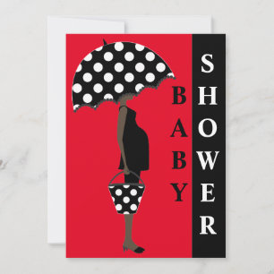 Poka Dot Baby Shower Invitations {Red}