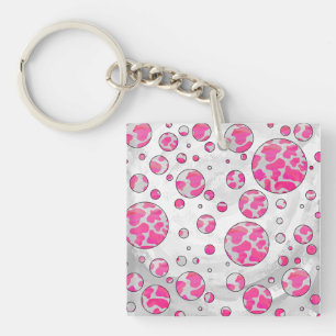 Poka Dot Vache rose et blanc
