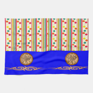 pokadot coloré jeter serviette de cuisine décorati