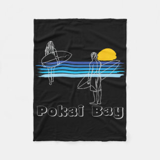 Pokai Y Surfing Beach Surf Guy Girl Fleecedecke