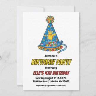 Pokémon Birthday Invitations Einladung