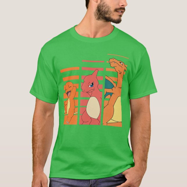 Pokémon Charmander Evolutionen Junge T-Shirt (Vorderseite)