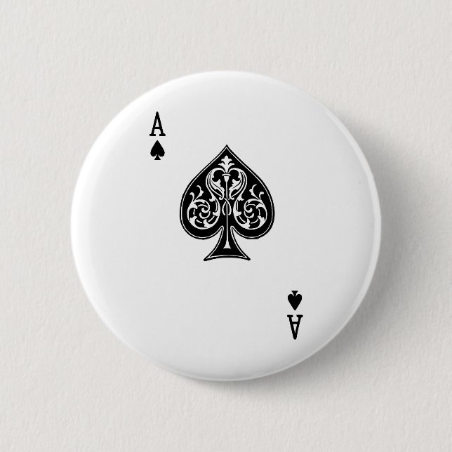 Poker-Ace-Karte Button (Vorderseite)