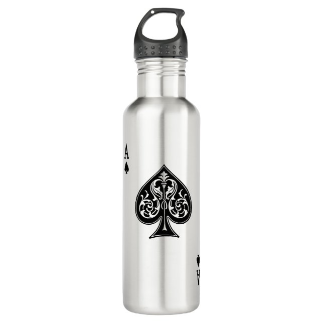 Poker-Ace-Karte Edelstahlflasche (Vorderseite)