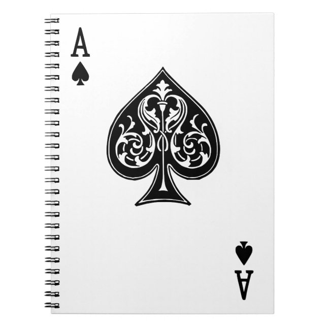 Poker-Ace-Karte Notizblock (Vorderseite)