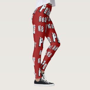 Poker Aces Deal Me Dans Logo, Red Ladies Leggings