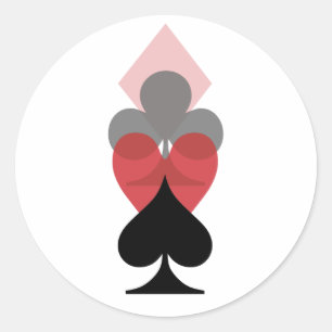 Poker Addict Runder Aufkleber