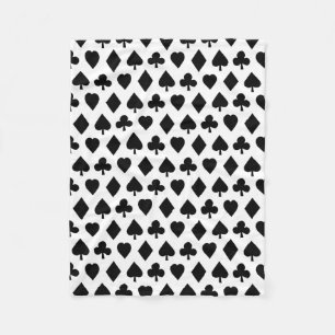 Poker Anzug Muster CUSTOM HINTERGRUNDFARBE Fleecedecke