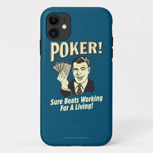 Poker: Beats Working for a Living Case-Mate iPhone Hülle (Rückseite)