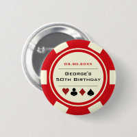 Poker Birthday Chip Casino Thema Rote Creme